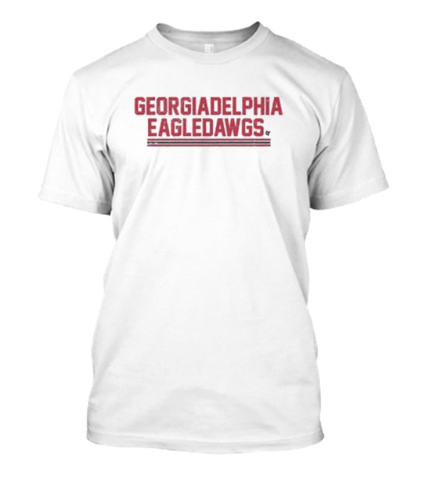 GEORGIADELPHIA EAGLEDAWGS Football Fans Hybrid Team Names T-Shirt