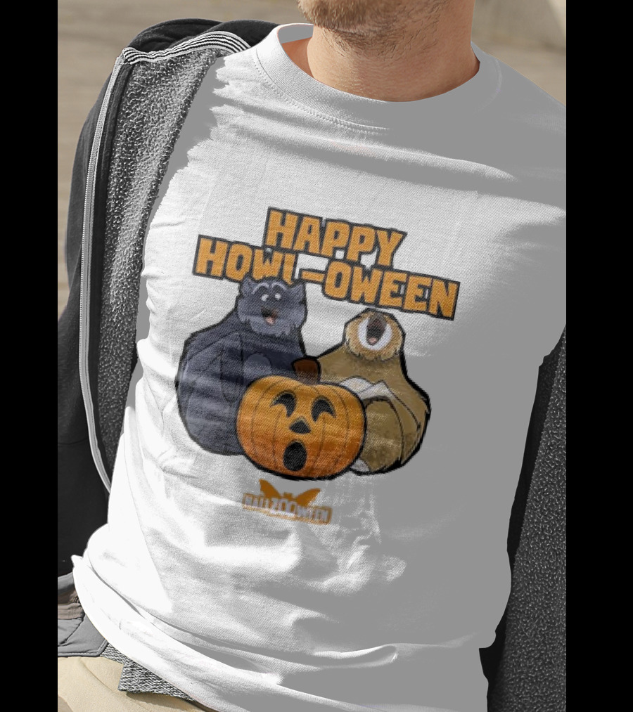 Happy Howl-oween Gibbons HallZOoween Pumpkin T-Shirt