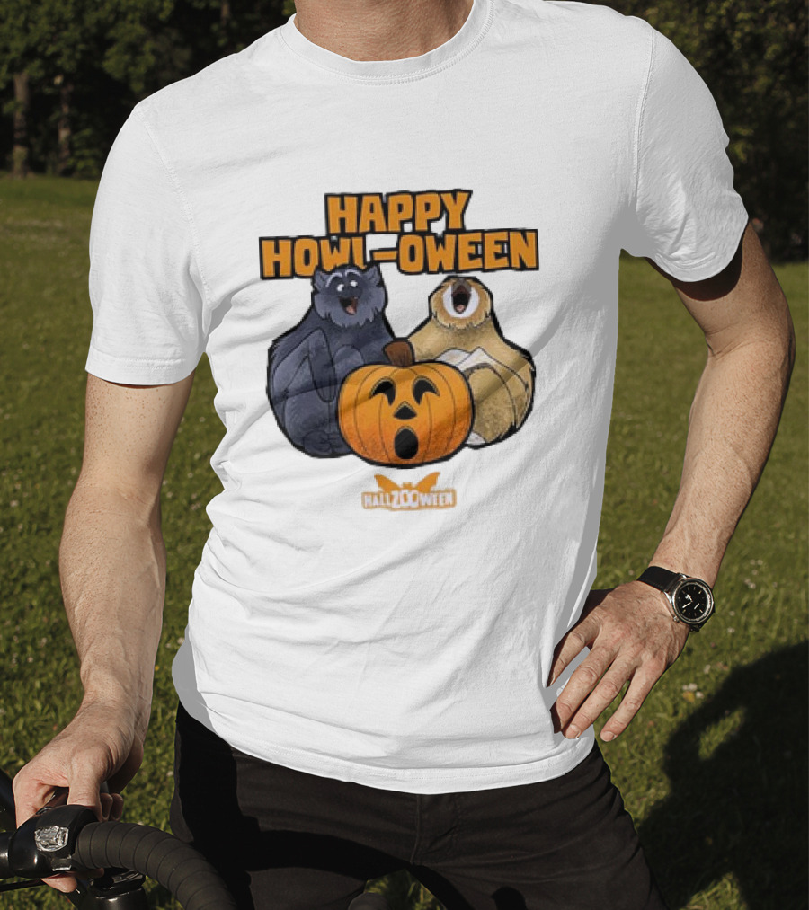 Happy Howl-oween Gibbons HallZOoween Pumpkin T-Shirt