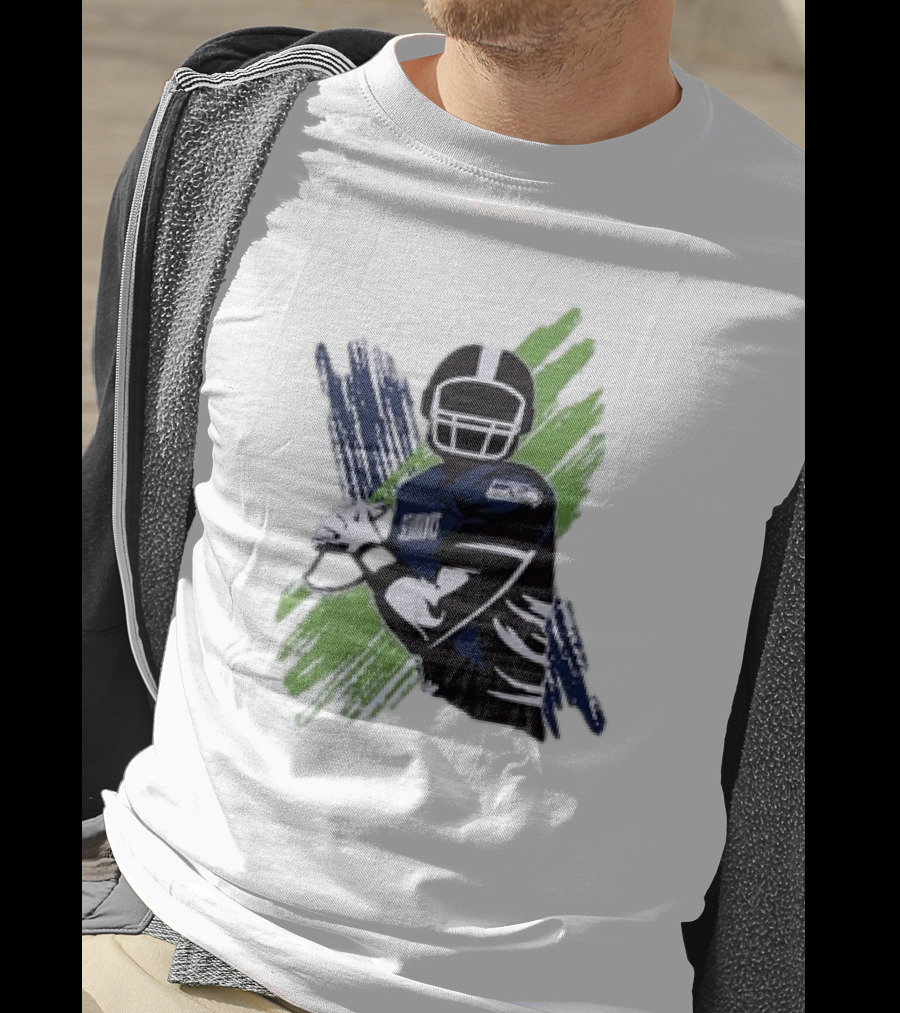 Seattle Seahawks Starter Player X Blue Green Football T-Shirt