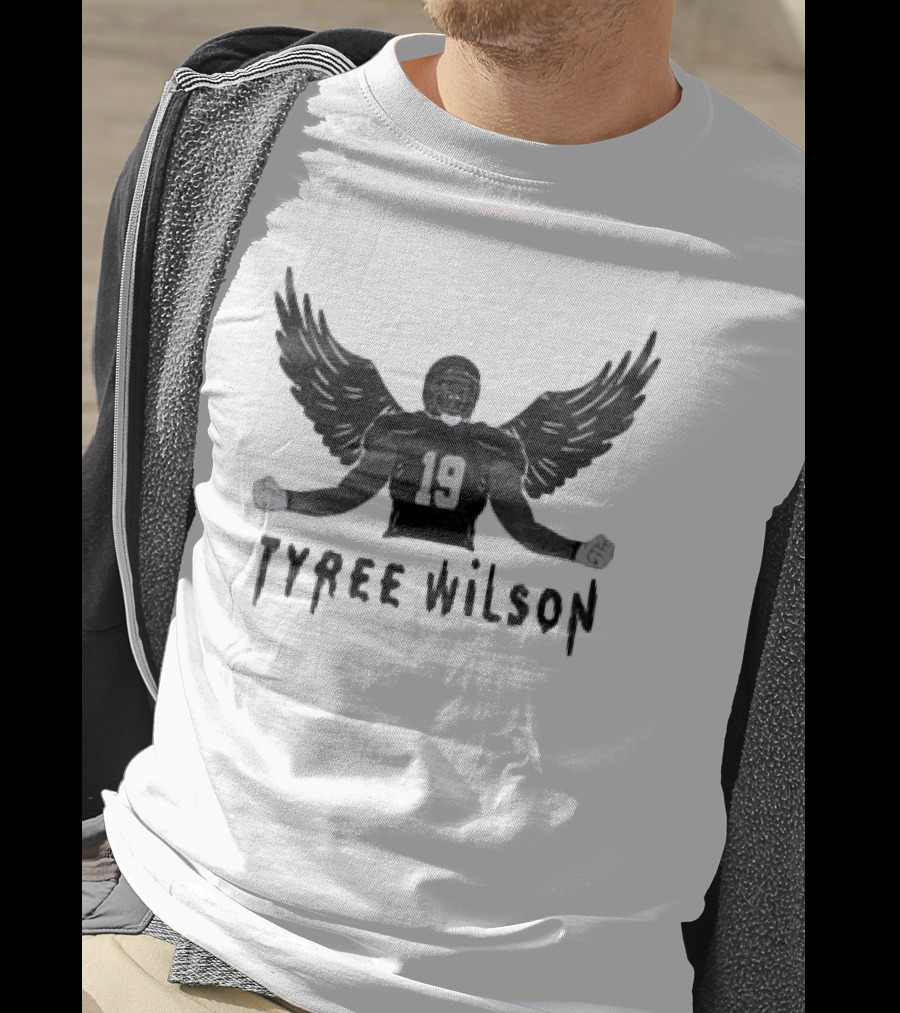 Tyree Wilson 19 Las Vegas Raiders Winged Football Player T-Shirt