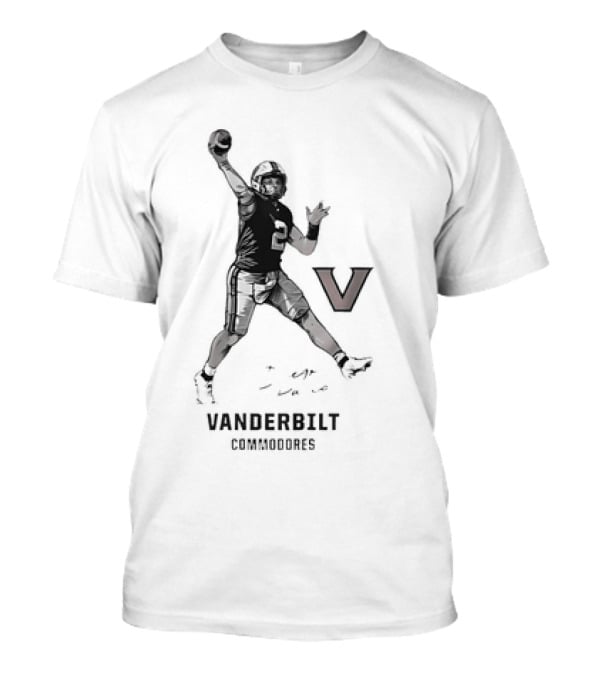 Vanderbilt Commodores Football Player Throwing Pose T-Shirt