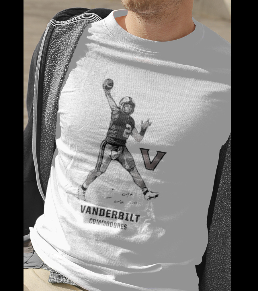 Vanderbilt Commodores Football Player Throwing Pose T-Shirt