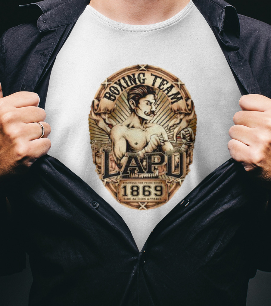 Boxing Team LAPD Fighting For Pride Since 1869 Side Action T-Shirt