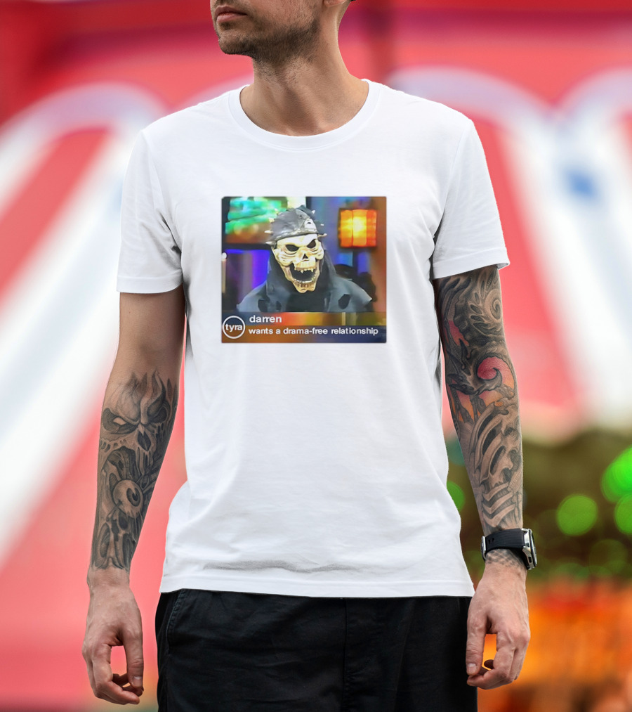 Tyra Darren Wants a Drama-Free Relationship Skeleton Mask T-Shirt