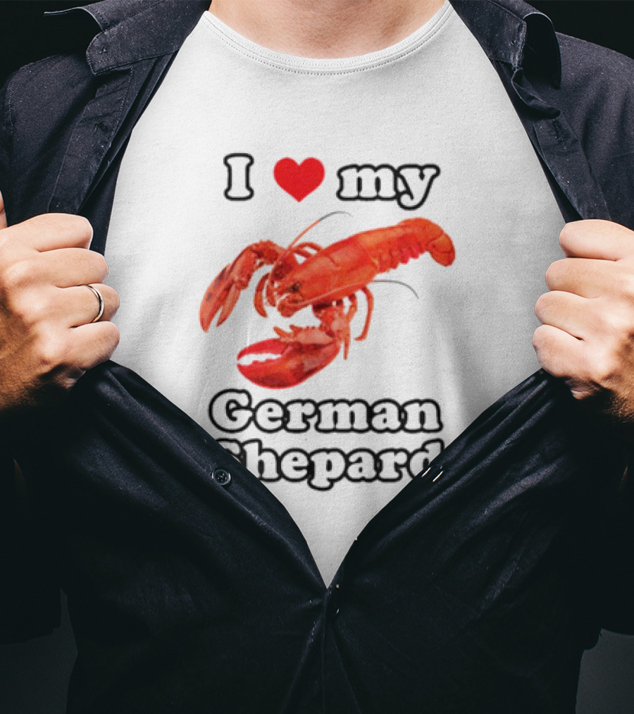 I Love My German Shepard Lobster T-Shirt