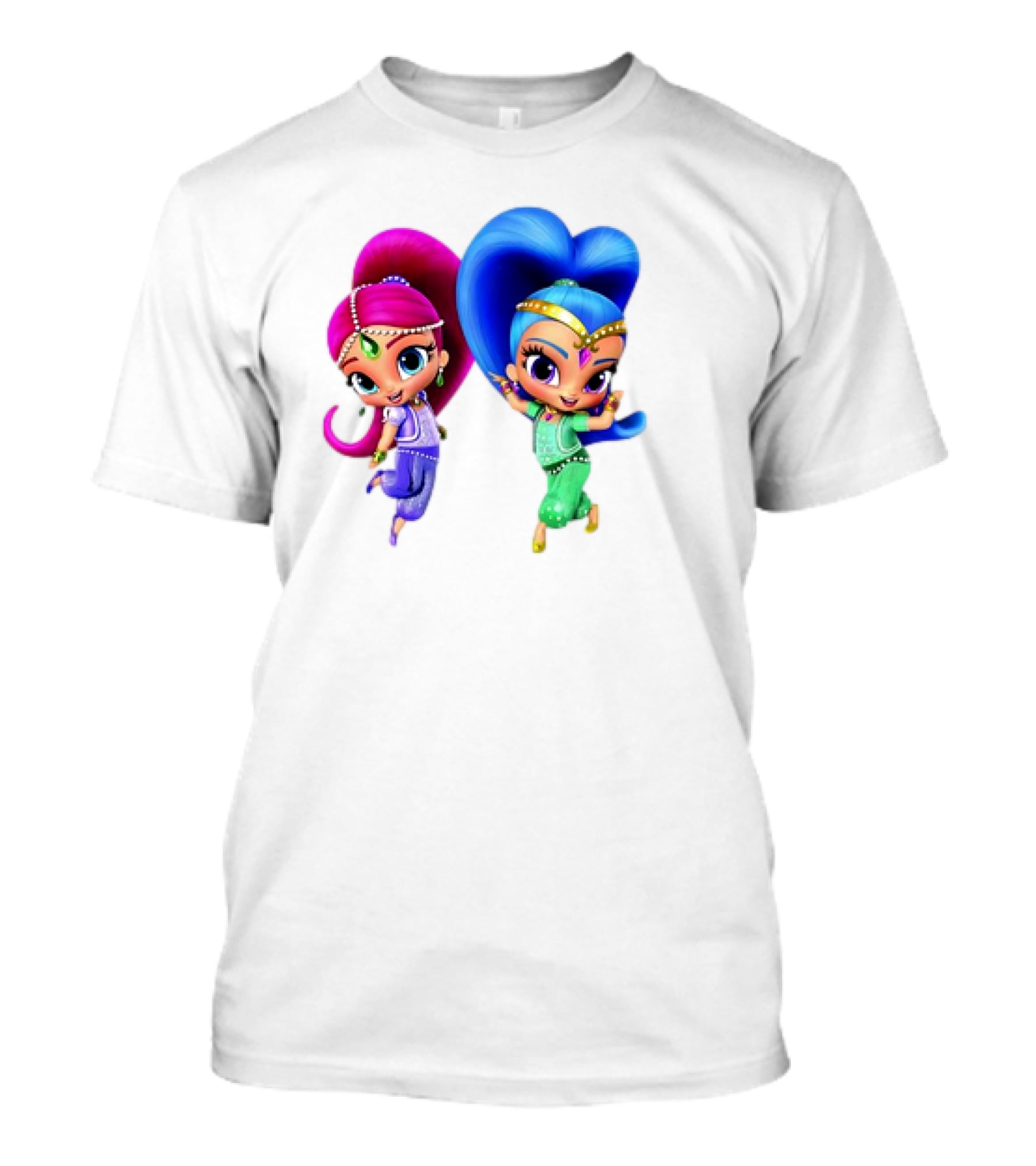 Shimmer And Shine Cartoon Girl Friend Duo With Vibrant Colors T-Shirt