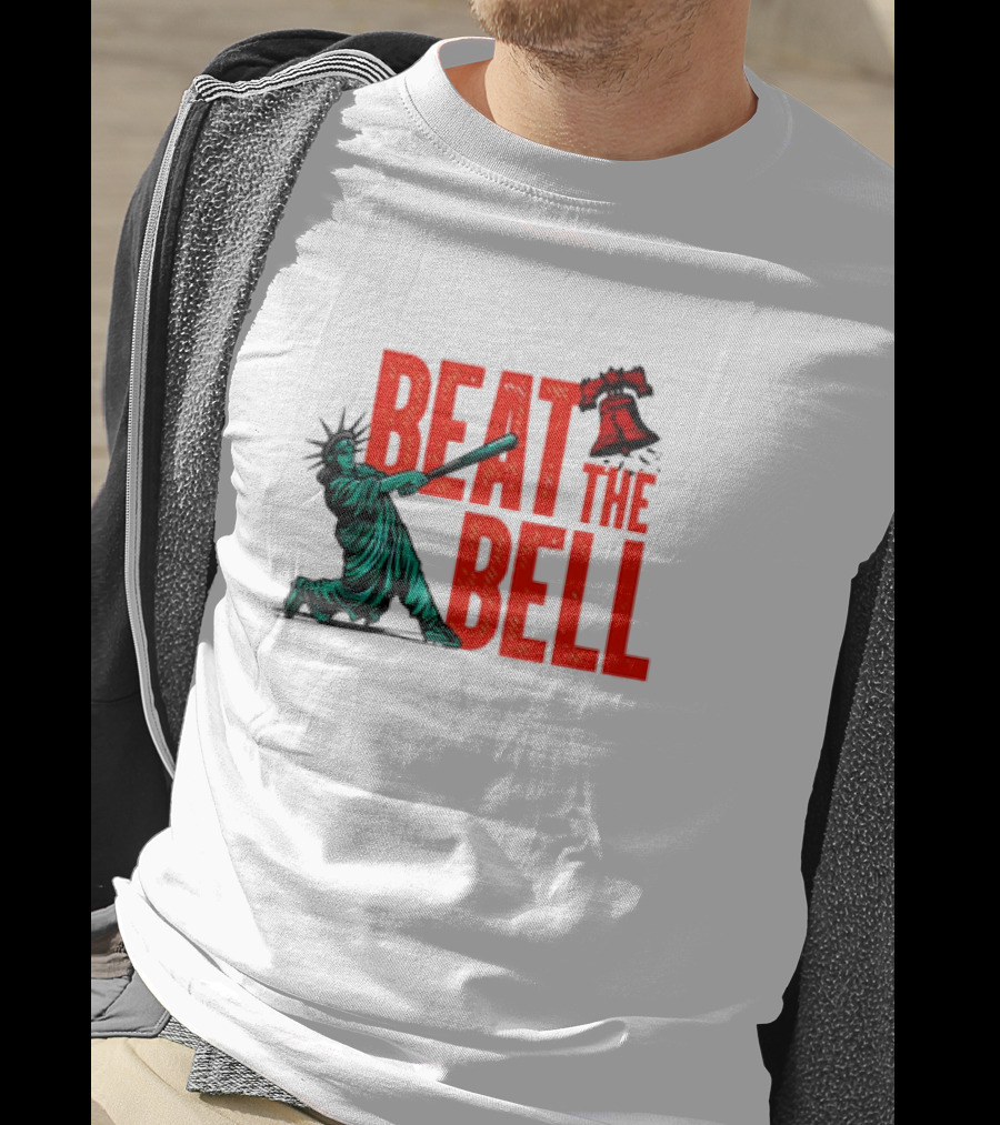 Statue Of Liberty Baseball Swing Beat The Bell Liberty Bell T-Shirt