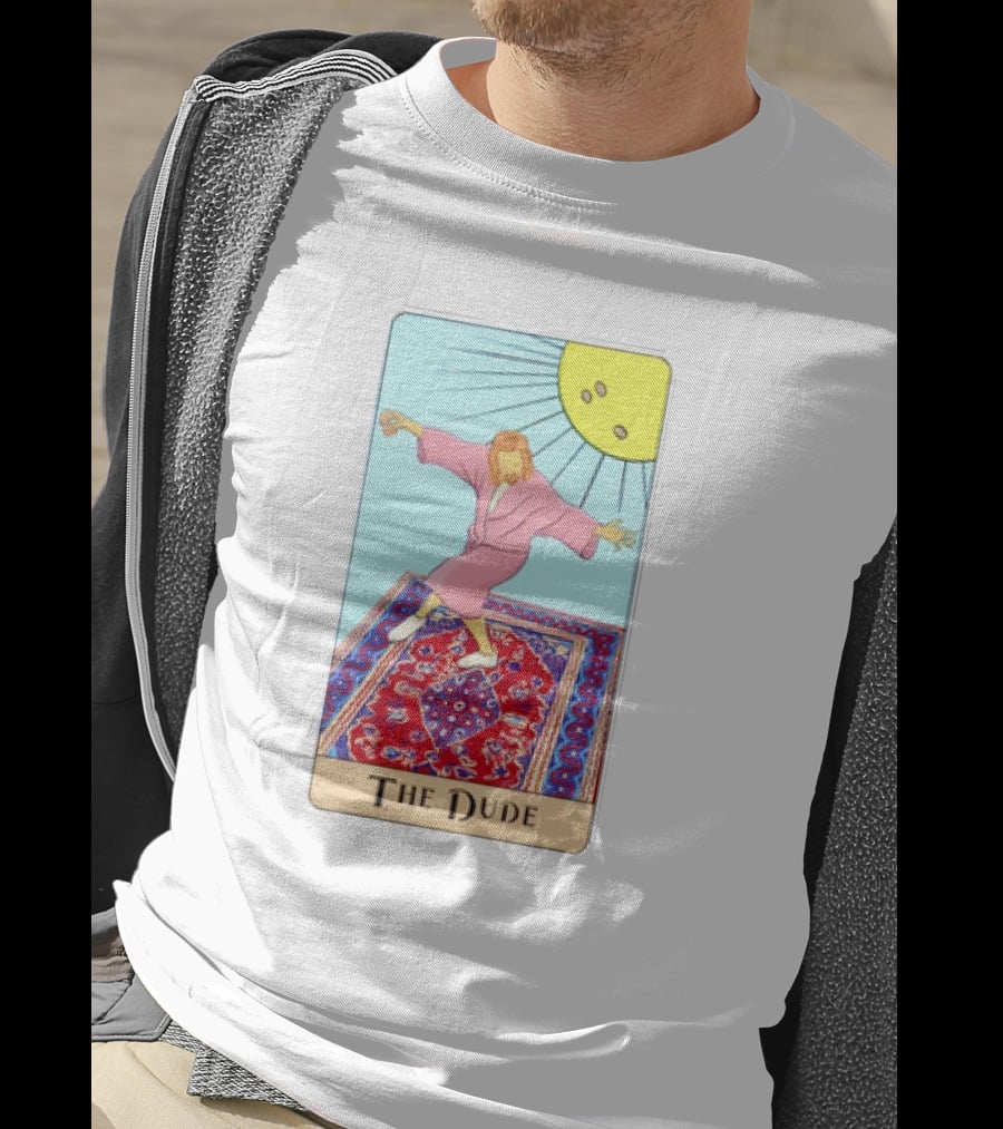The Dude Tarot Card The Big Lebowski Bowling Rug Sun T-Shirt
