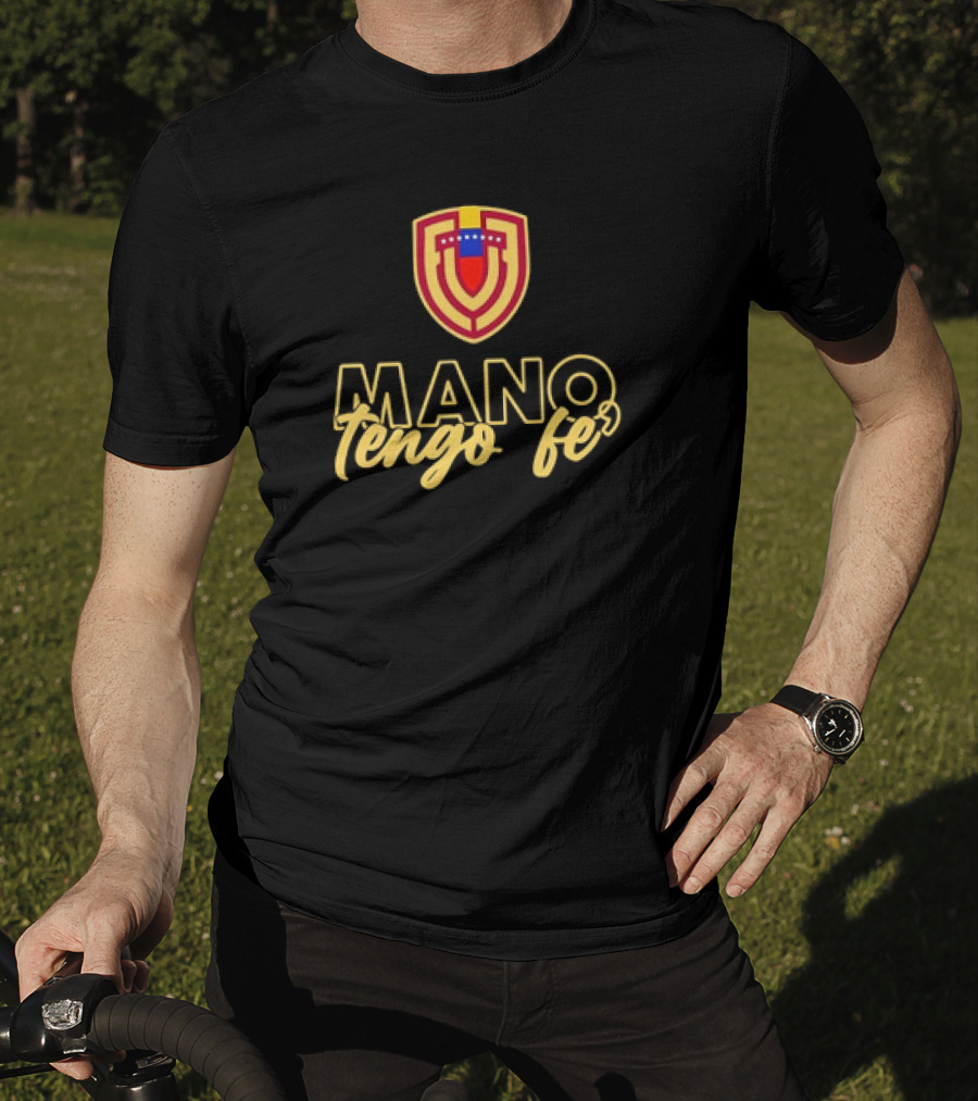 MANO TENGO FE Venezuela Football Team Logo Crest T-Shirt