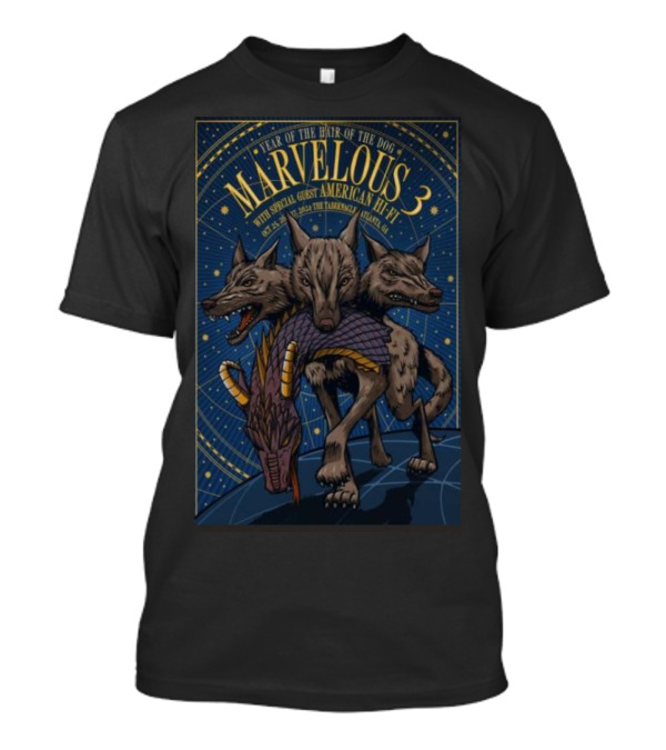 Marvelous 3 Year Of The Bald Dog October 25-27 2024 The Tabernacle Atlanta GA With Special Guest American Hi-Fi T-Shirt