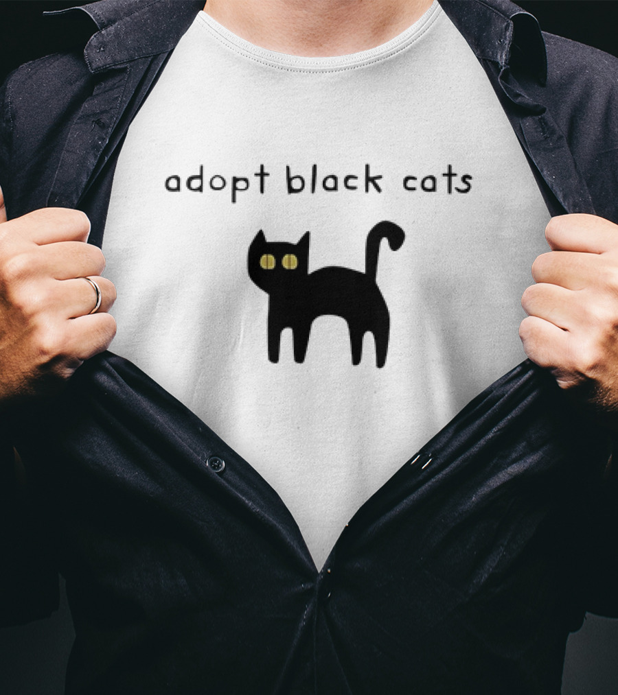 Adopt Black Cats With Yellow Eyes T-Shirt