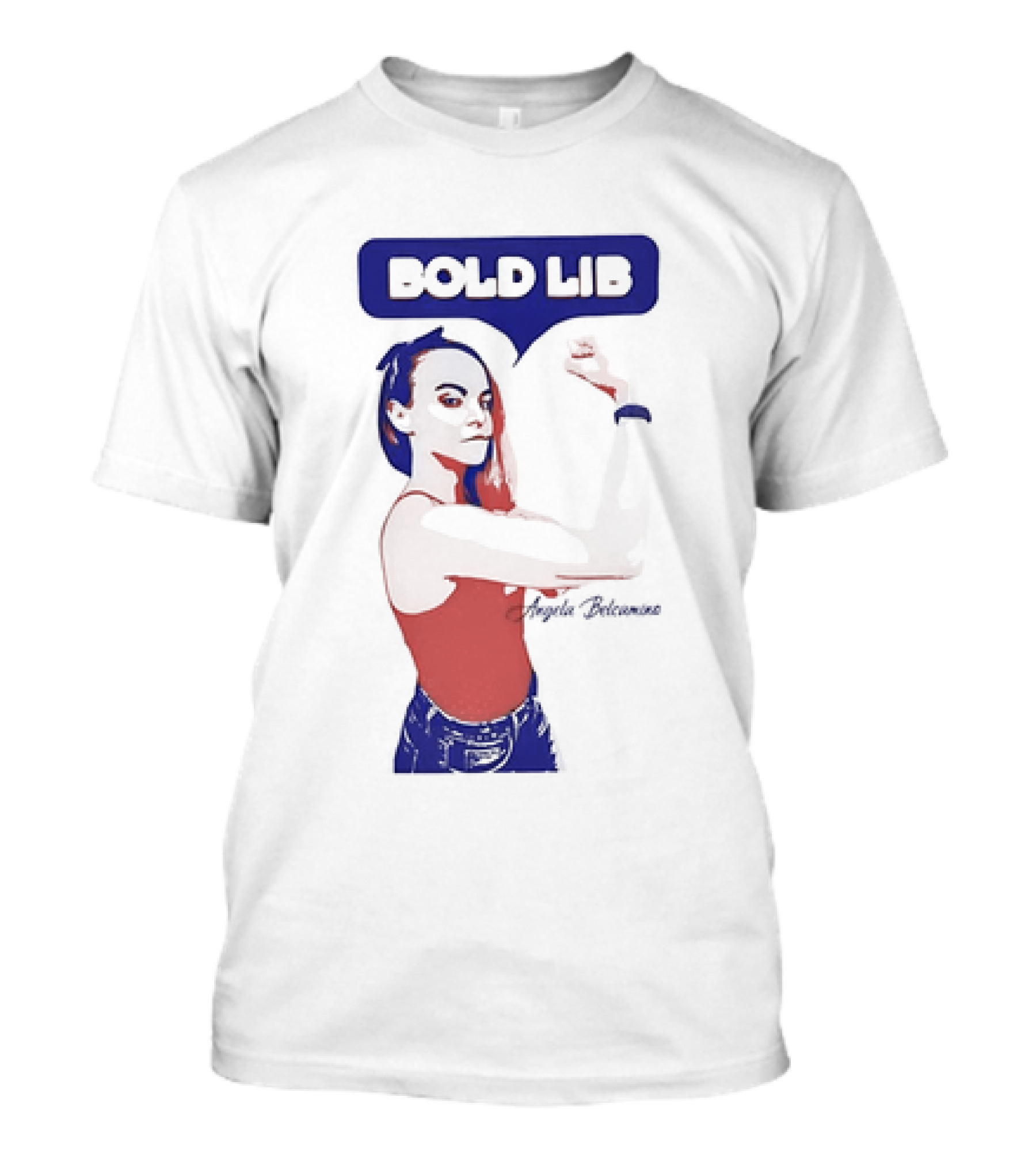 Bold Lib Angela Belcamino Retro Style Empowerment T-Shirt
