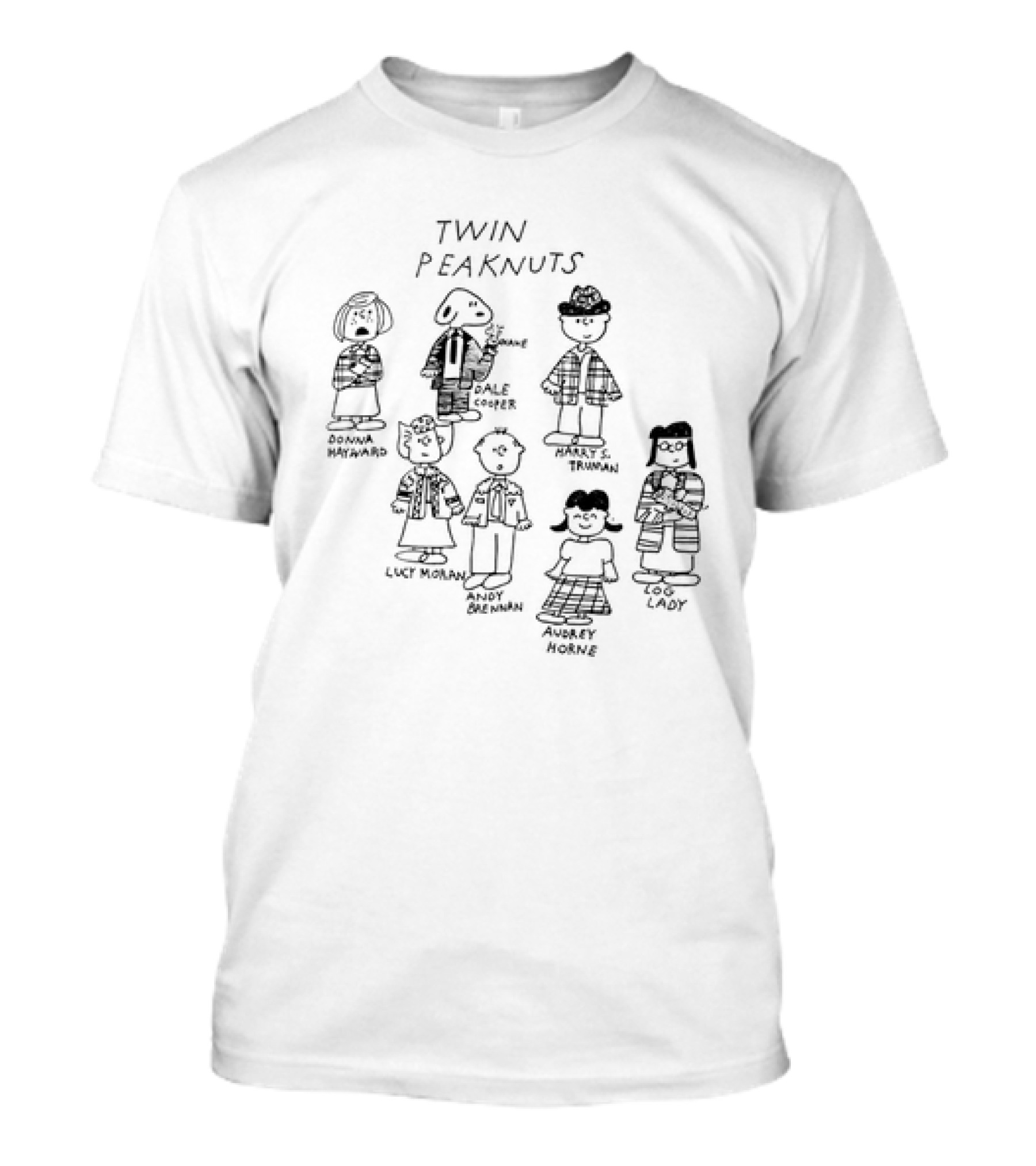 Twin Peaknuts Donna Dale Cooper Truman Lucy Andy Audrey Log Lady T-Shirt