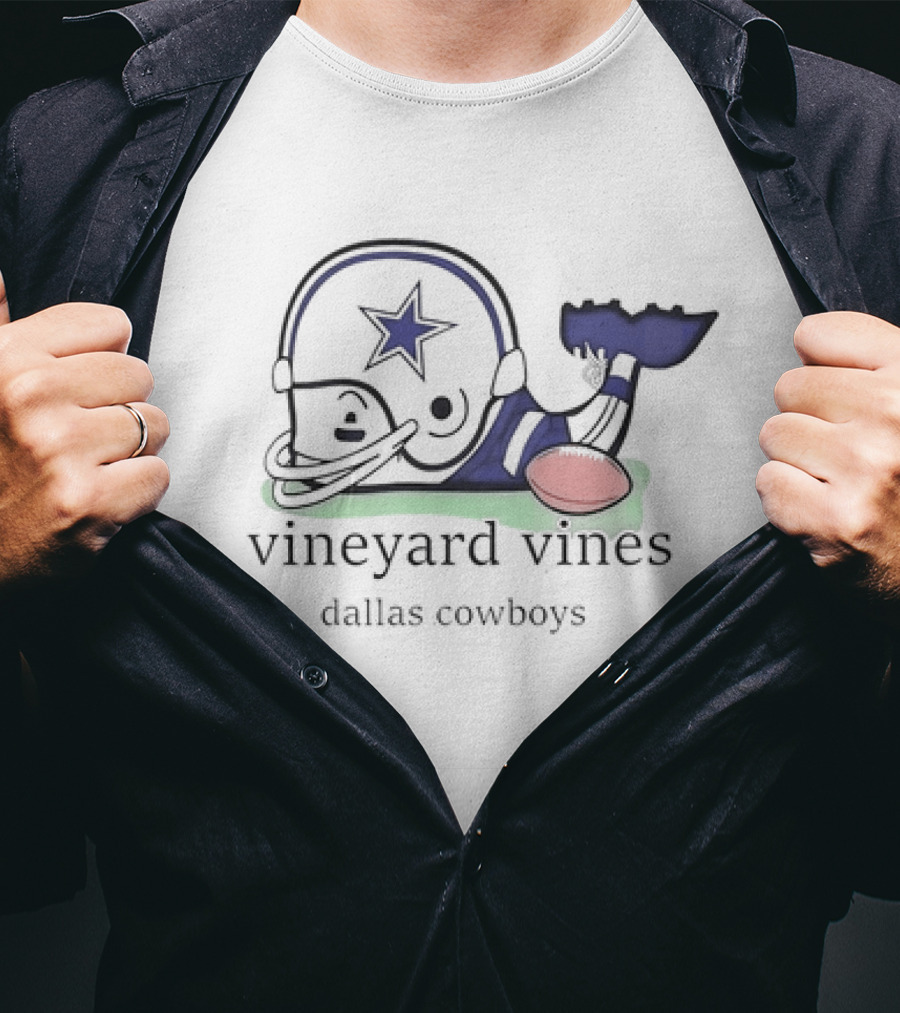 Vineyard Vines Dallas Cowboys Football Helmet Whale T-Shirt