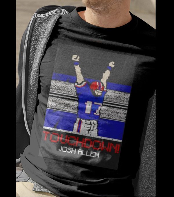 Touchdown Josh Allen Retro Football T-Shirt