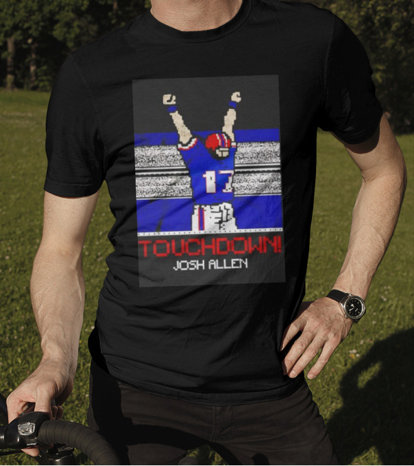 Touchdown Josh Allen Retro Football T-Shirt