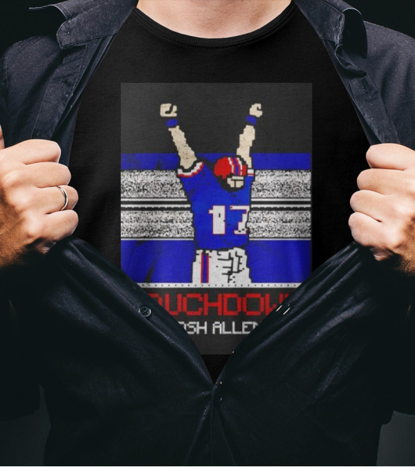 Touchdown Josh Allen Retro Football T-Shirt