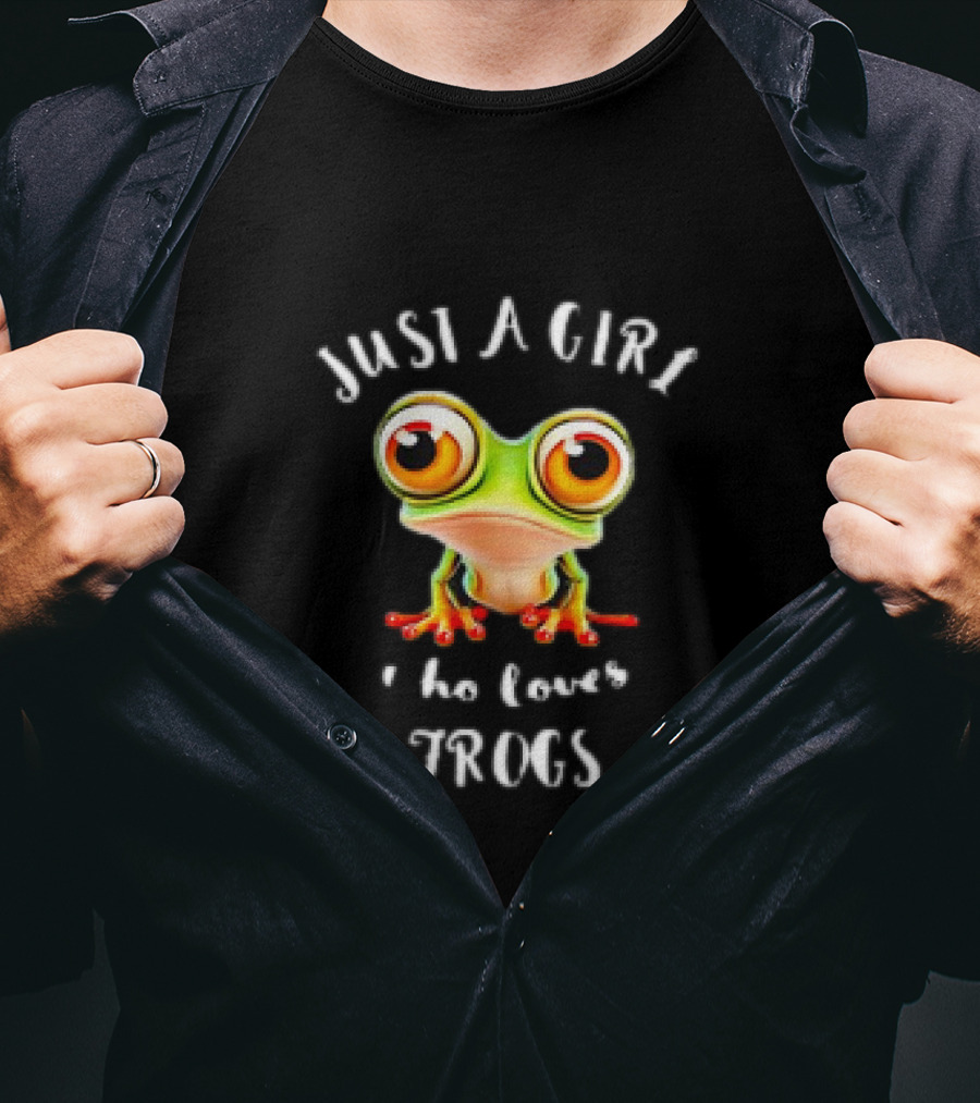 Just A Girl Who Loves Frogs Red Eyed Tree Frog Meme T-Shirt