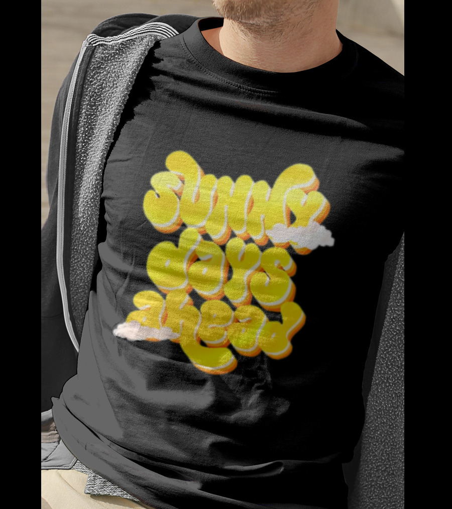 Sunny Days Ahead Retro Cloudy Text T-Shirt