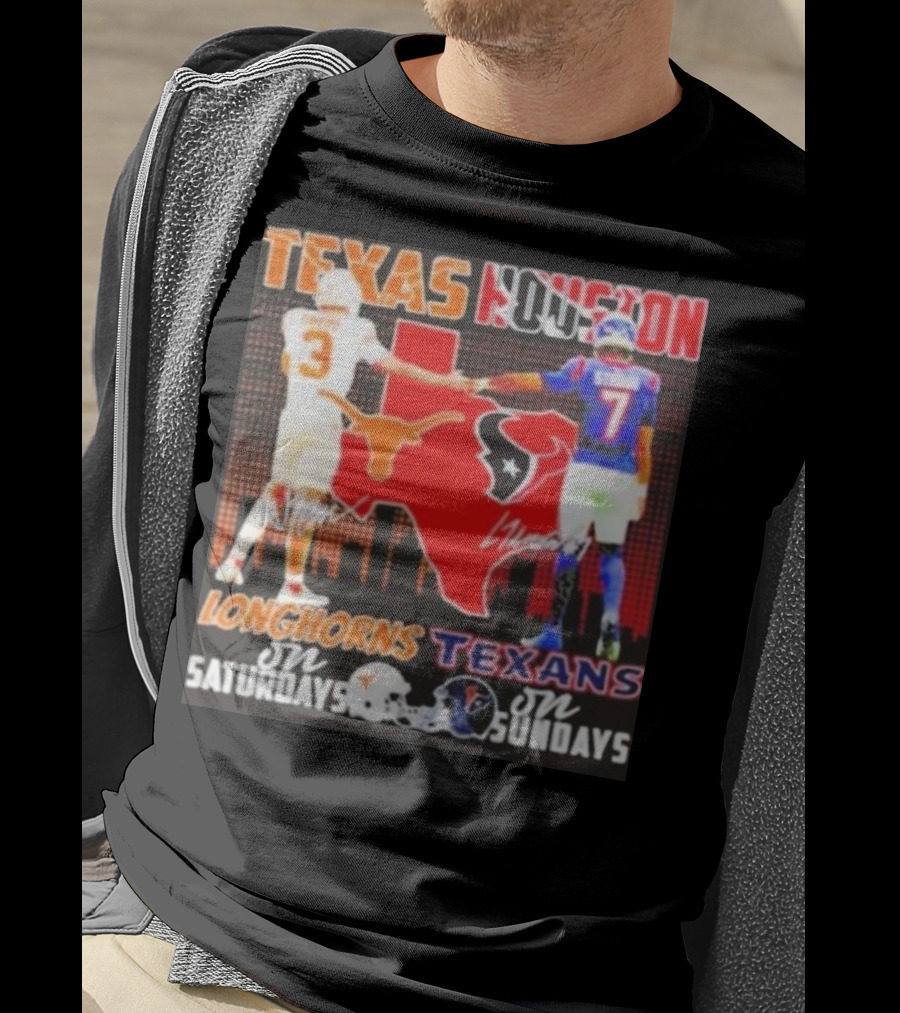 Texas Longhorns Longhorns On Saturdays Texans On Sundays T-Shirt