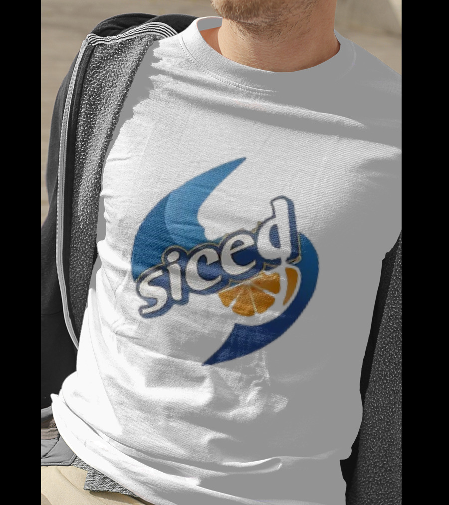 Orange Siced Hurricane Symbol Slice T-Shirt