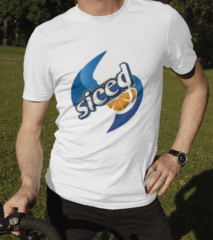 Orange Siced Hurricane Symbol Slice T-Shirt