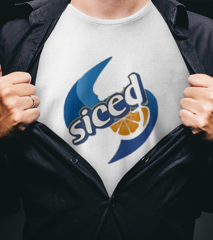 Orange Siced Hurricane Symbol Slice T-Shirt
