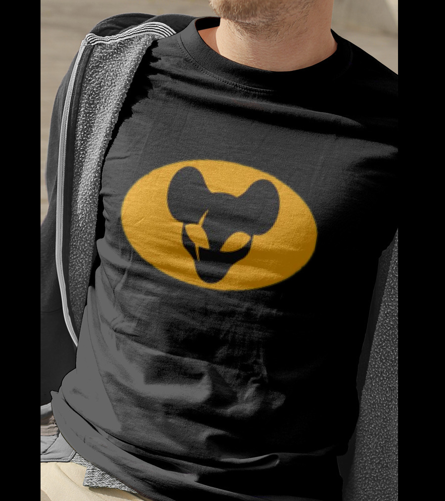 Retro Ratman Emblem Yellow Oval T-Shirt