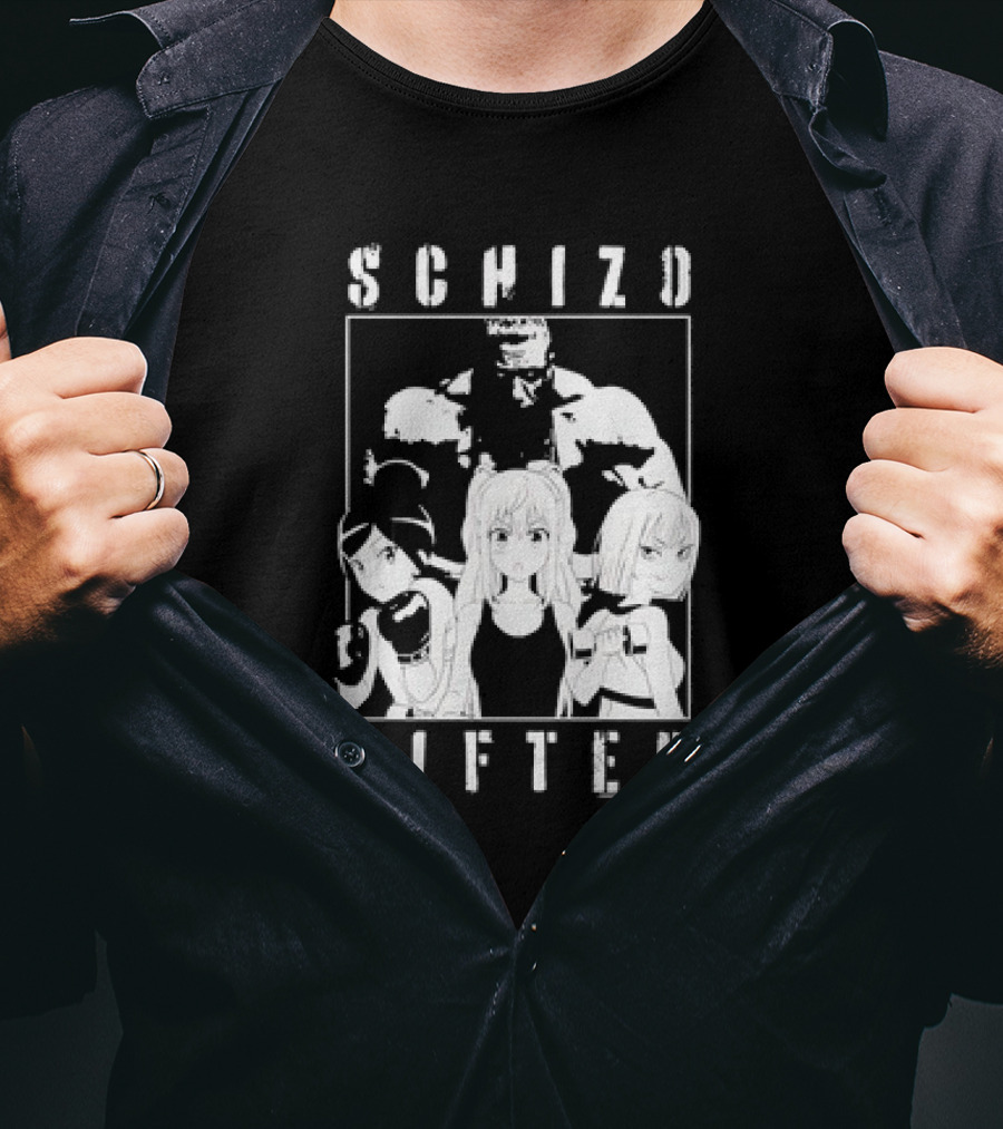 Schizo Lifter Anime Characters Boxing Gym Fitness T-Shirt