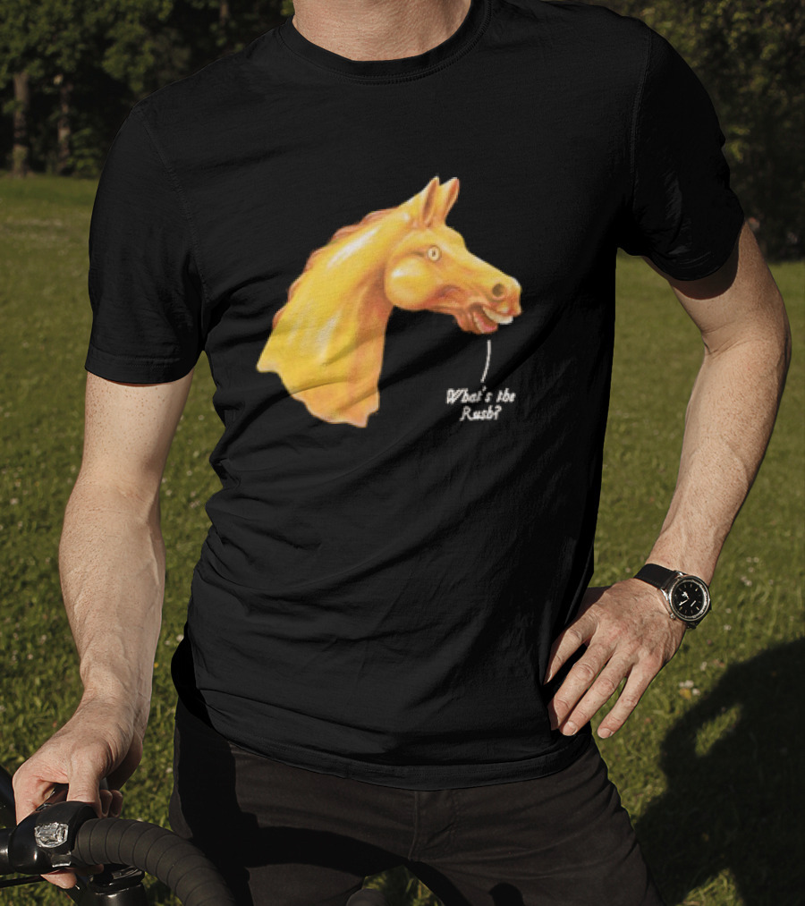 We Live In Time Carousel Horse What's The Rush T-Shirt