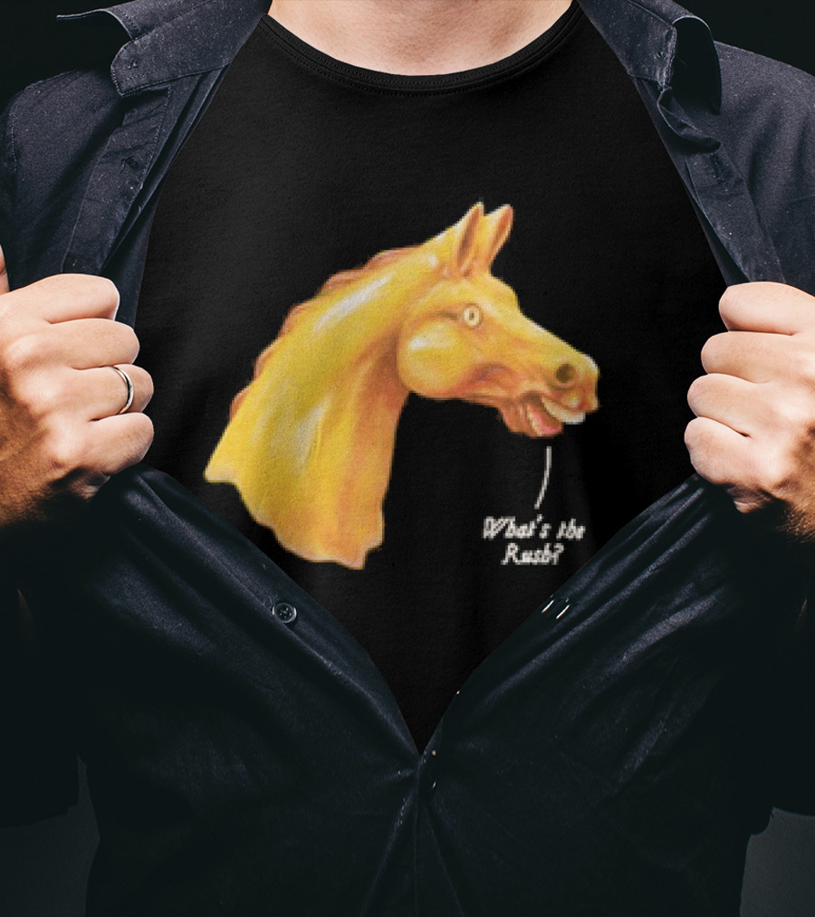 We Live In Time Carousel Horse What's The Rush T-Shirt