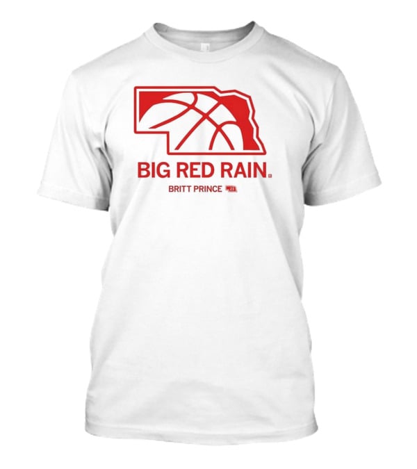 Big Red Rain Britt Prince Nebraska Basketball 21 T-Shirt