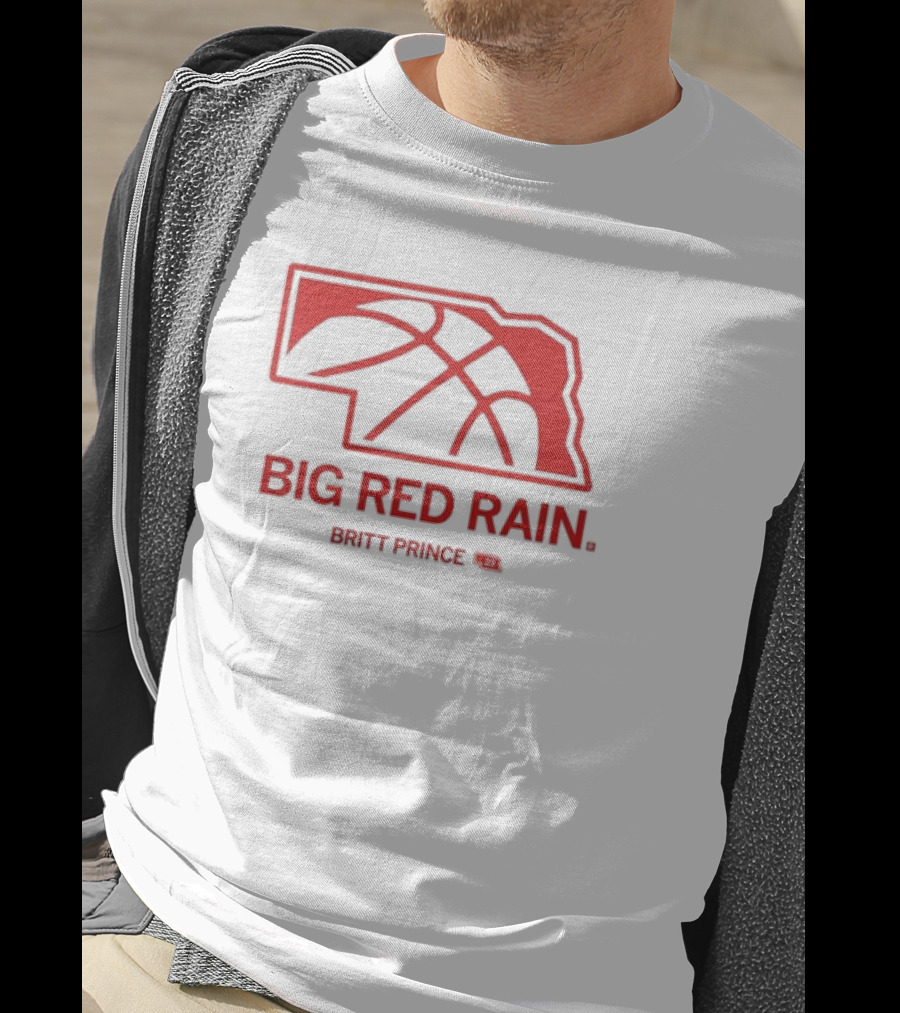 Big Red Rain Britt Prince Nebraska Basketball 21 T-Shirt