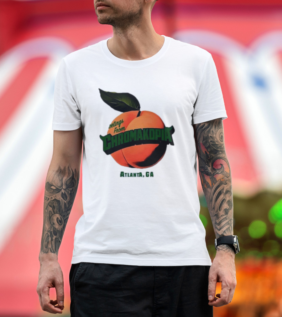Greetings From Chromakopia Atlanta GA Peach T-Shirt