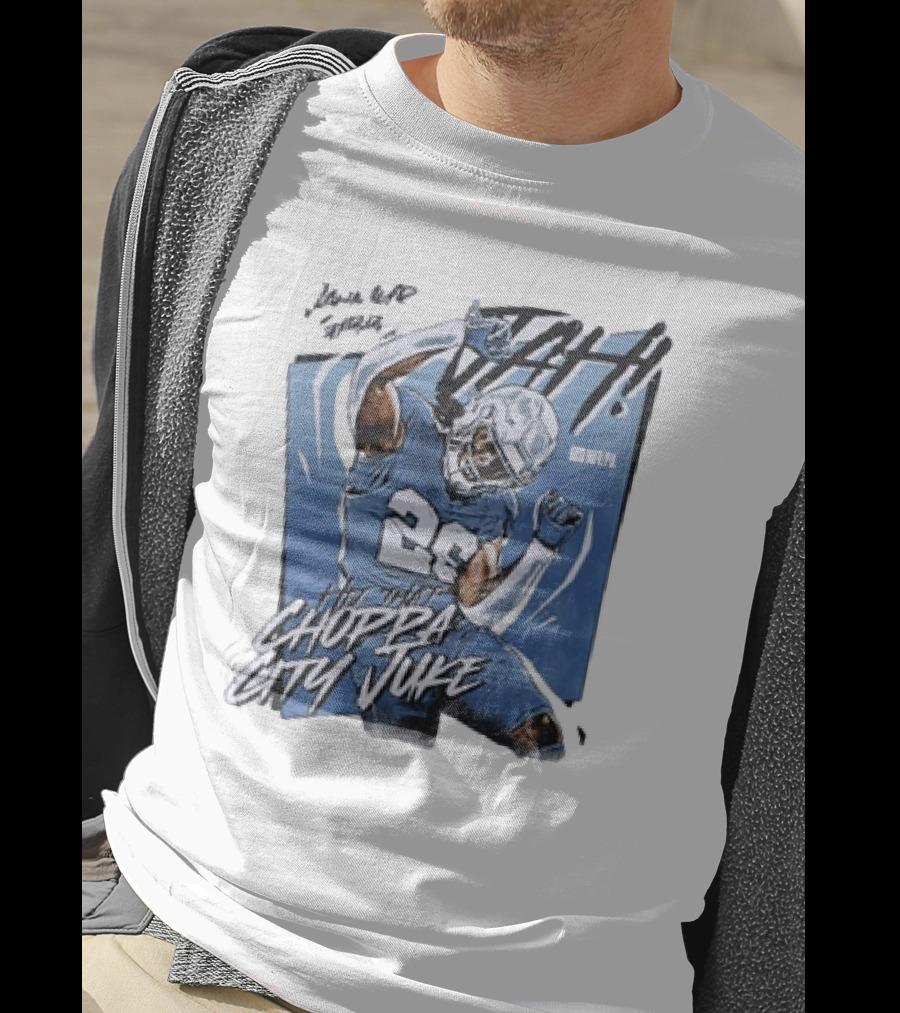 Jahmyr Gibbs Detroit Lions Choppa City Juke NFLPA 26 Football T-Shirt