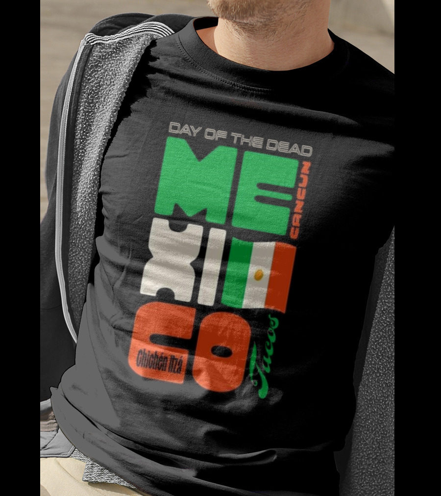 Day Of The Dead Mexico Cancun Tacos Chichén Itzá T-Shirt