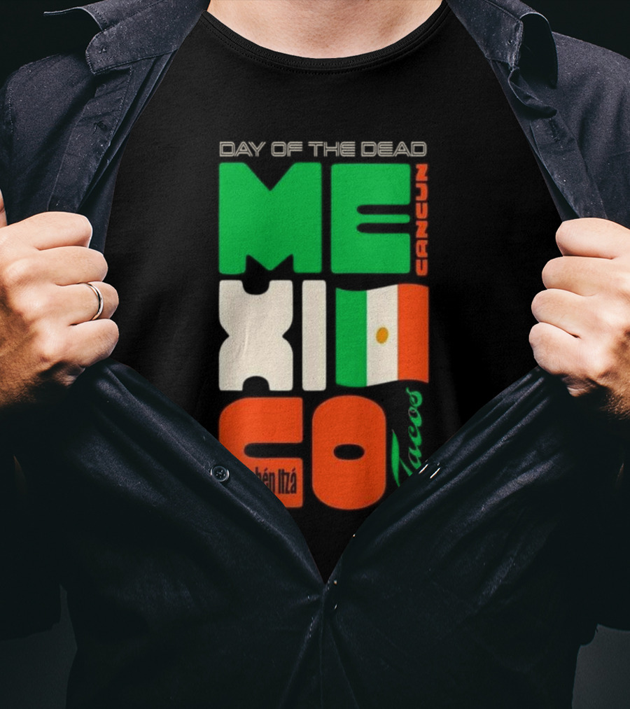 Day Of The Dead Mexico Cancun Tacos Chichén Itzá T-Shirt