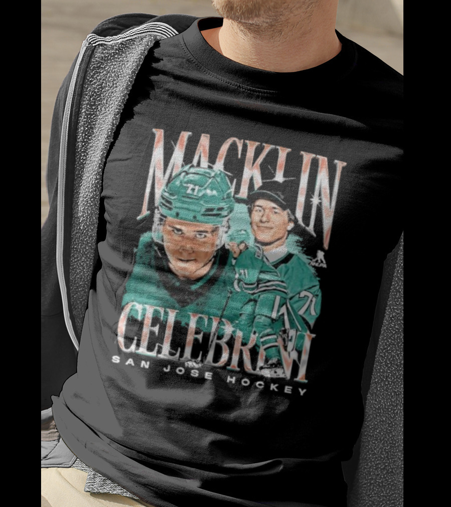 Macklin Celebrini San Jose Hockey Vintage Style Player T-Shirt