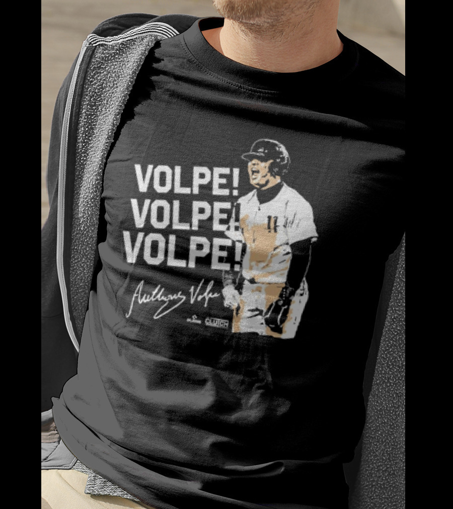 VOLPE VOLPE VOLPE New York Yankees Anthony Volpe Signature Clutch Player T-Shirt