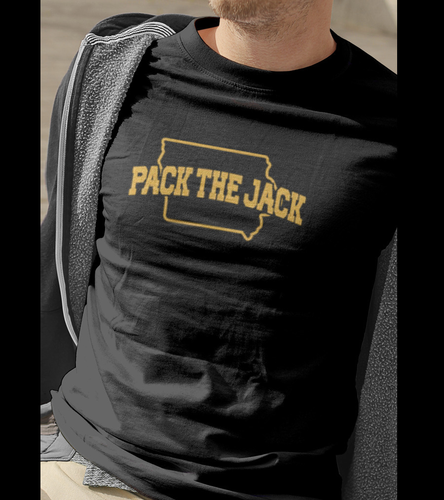 Pack The Jack Iowa Map Outline Cyclones T-Shirt