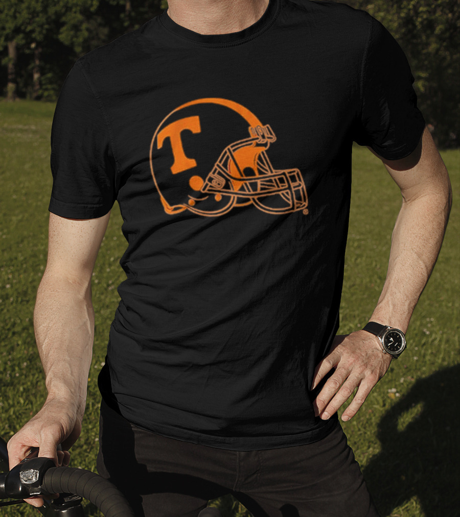 Tennessee Volunteers Football T Helmet Dark Mode T-Shirt