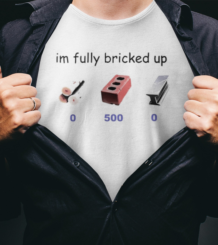 Im Fully Bricked Up 5000 Skateboard Sushi Brick Titanium T-Shirt