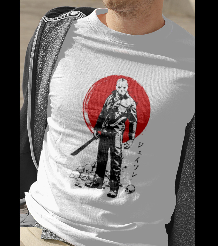 Jason Voorhees Friday The 13th Japanese Sumi-e Style T-Shirt