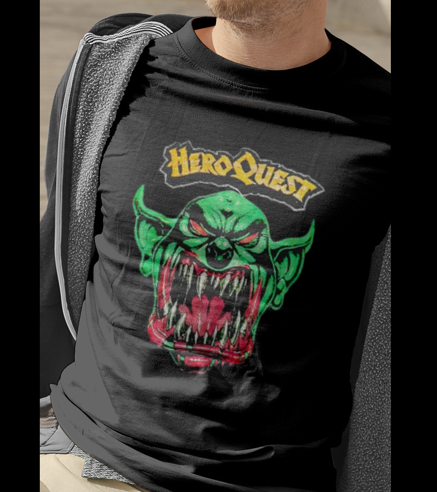 HeroQuest Green Goblin Fierce Snarling Face T-Shirt