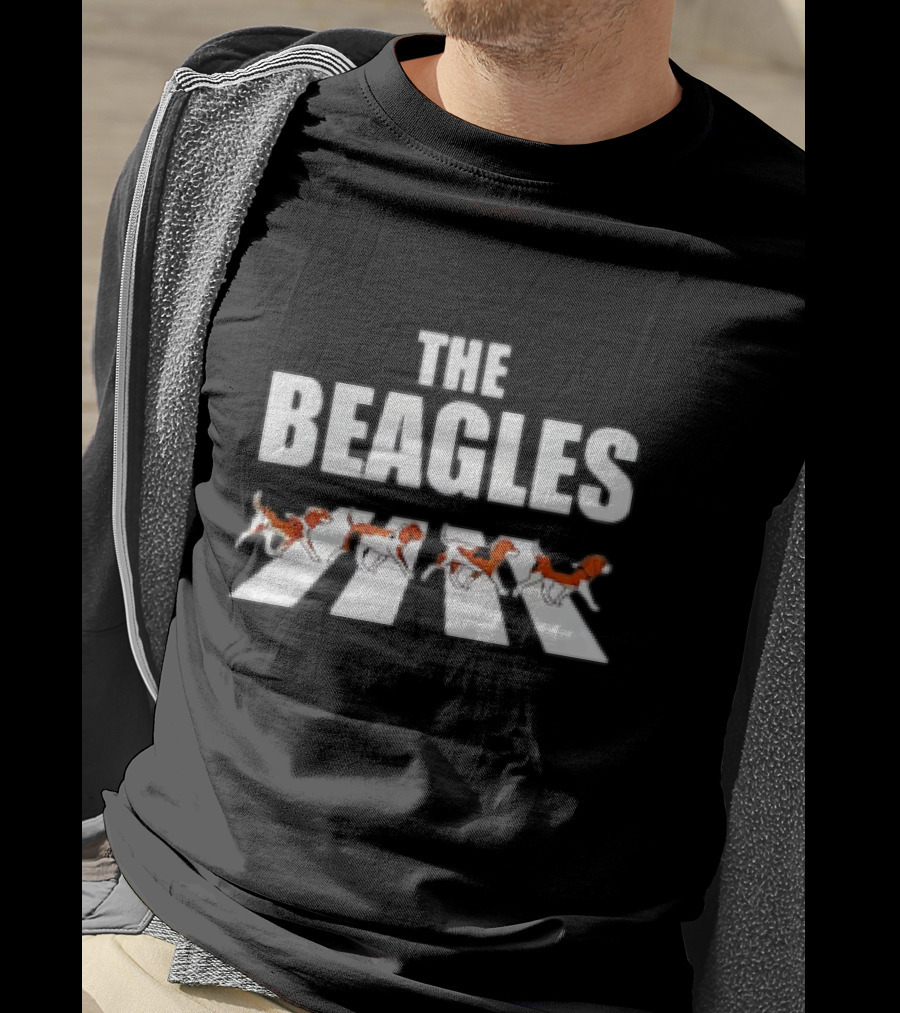The Beagles Abbey Road Beagle Dogs Crossing Abbey Road Funny T-Shirt