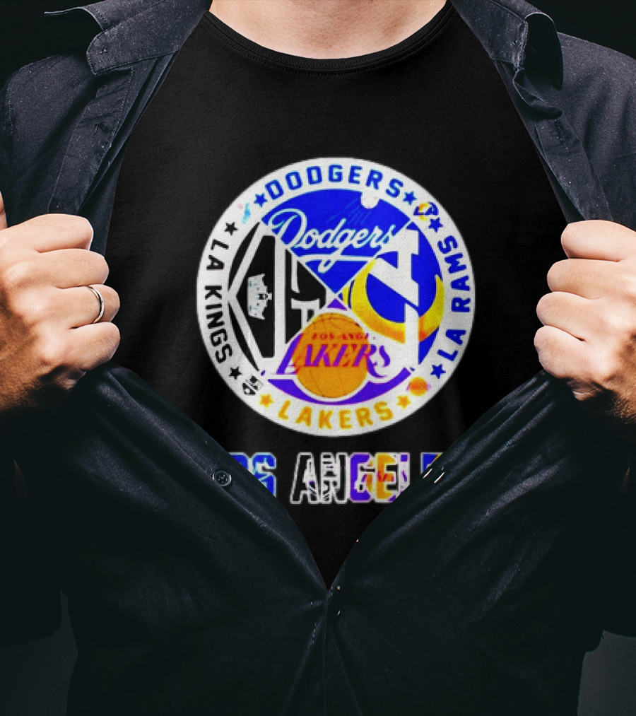 Dodgers Rams Lakers Kings Los Angeles City Sports T-Shirt