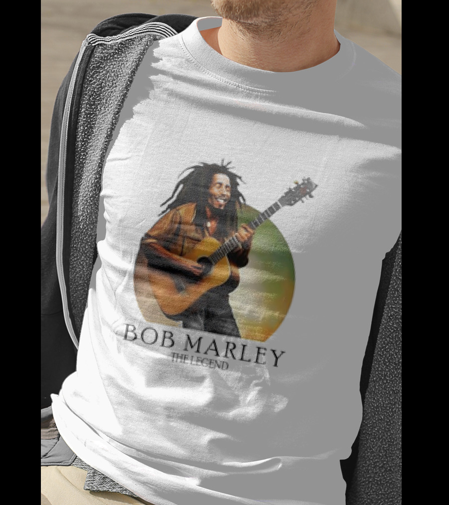 Bob Marley The Legend Iconic Guitar T-Shirt