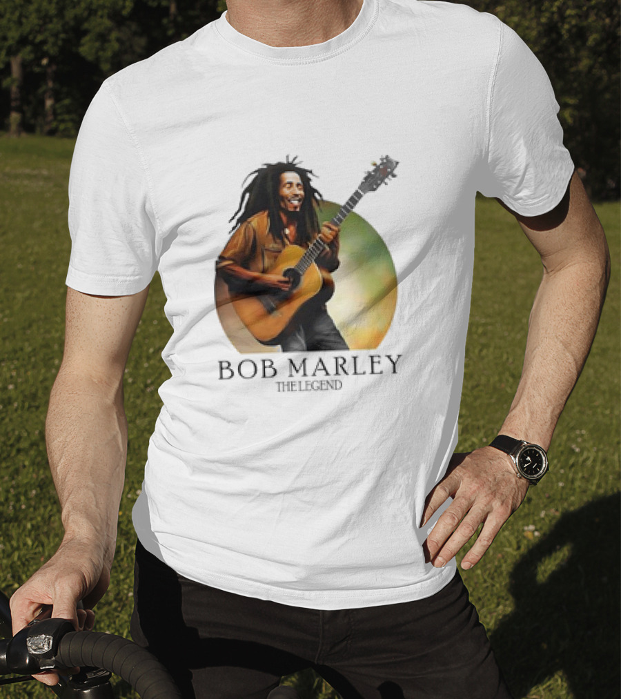 Bob Marley The Legend Iconic Guitar T-Shirt