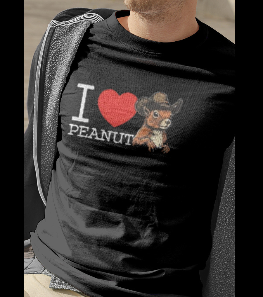 I Love Peanut Cowboy Chipmunk T-Shirt